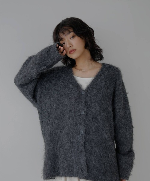 hellam（へラム）の「ウールシャギーニットカーディガン（カーディガン/ボレロ・レディース・アイボリー/杢グレー/ブルー/チャコールグレー・FREE）」の17枚目の写真