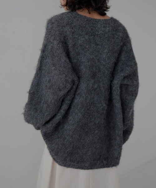 hellam（へラム）の「ウールシャギーニットカーディガン（カーディガン/ボレロ・レディース・アイボリー/杢グレー/ブルー/チャコールグレー・FREE）」の18枚目の写真