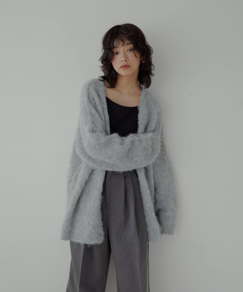 hellam（へラム）の「ウールシャギーニットカーディガン（カーディガン/ボレロ・レディース・アイボリー/杢グレー/ブルー/チャコールグレー・FREE）」の20枚目の写真