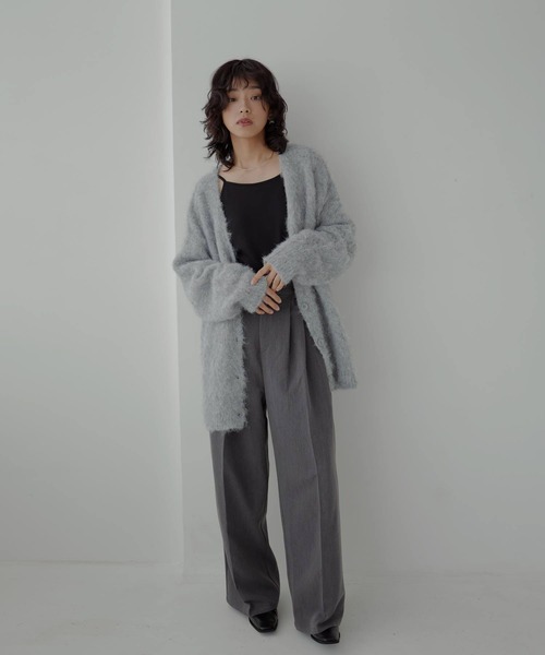 hellam（へラム）の「ウールシャギーニットカーディガン（カーディガン/ボレロ・レディース・アイボリー/杢グレー/ブルー/チャコールグレー・FREE）」の22枚目の写真