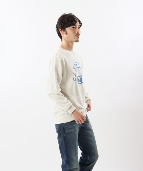 Champion(チャンピオン)の「【Champion/チャンピオン】メンズ ベーシック クルーネックスウェットシャツ(スウェット・メンズ・ベージュ/ネイビー/オフホワイト/ブラック/オートミール・LARGE/X-LARGE/SMALL/MEDIUM)」の21枚目の写真