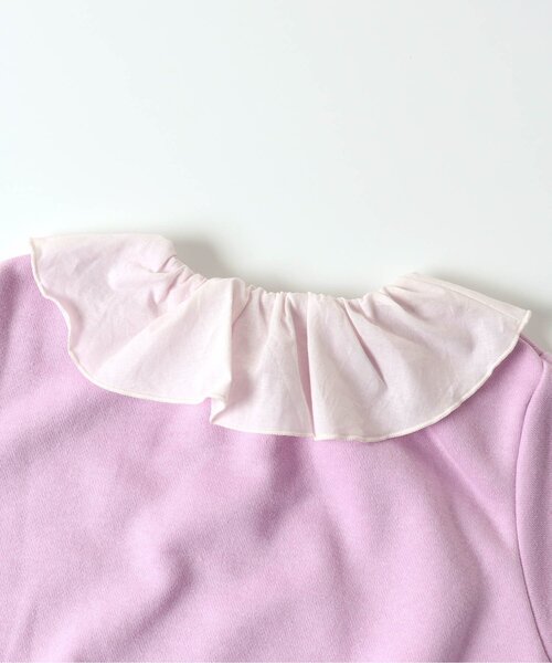 apres les cours（アプレレクール）の「【WEB限定】フリル衿トレーナー（スウェット・キッズ・ピンク/グリーン/パープル/ブラック/オレンジ/ブルー・100/90/110/130/120/140/80）」の17枚目の写真