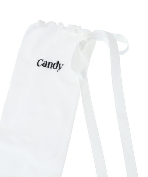 Candy Stripper（キャンディストリッパー）の「CANDY RIBBON HIGH ソックス（ソックス/靴下・レディース・アイボリー/ブラック/レッド・FREE）」の5枚目の写真