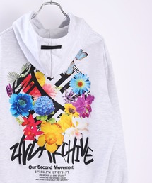 2ND ARCHIVE グラフィックプリント プルパーカー