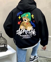 2ND ARCHIVE グラフィックプリント プルパーカー