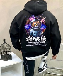 2ND ARCHIVE グラフィックプリント プルパーカー