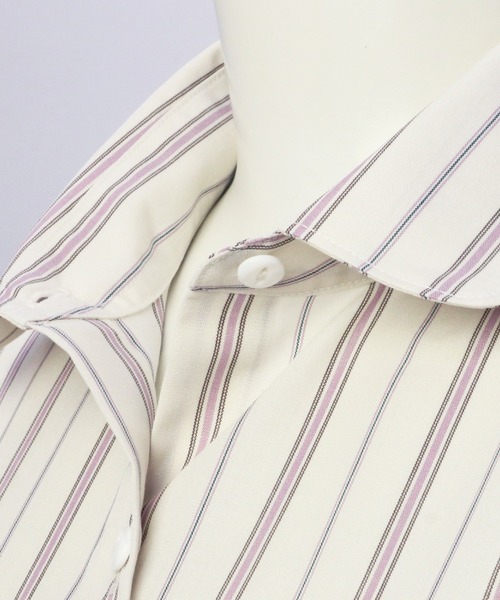 TOKYO SHIRTS（トウキョウシャツ）の「形態安定ノーアイロン ラウンド 長袖ビジネスワイシャツ（ビジネスシャツ・レディース・ベージュ・LL/L/M/XL/S）」の3枚目の写真