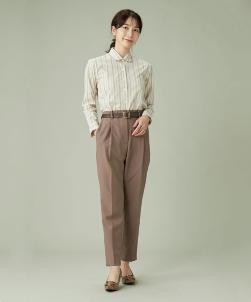 TOKYO SHIRTS（トウキョウシャツ）の「形態安定ノーアイロン ラウンド 長袖ビジネスワイシャツ（ビジネスシャツ・レディース・ベージュ・LL/L/M/XL/S）」の10枚目の写真