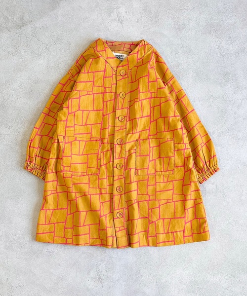 HOGAN RANCH WEAR(ホーガンランチウエア)の「ソウガラネルシャツワンピース(90~150cm)(ワンピース・キッズ・グリーン/マルチ/オレンジ・130/140/150/90/100/110/120)」の1枚目の写真