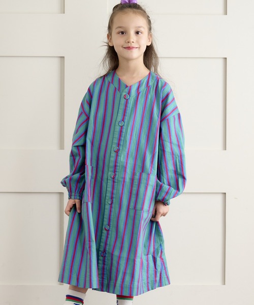 HOGAN RANCH WEAR(ホーガンランチウエア)の「ソウガラネルシャツワンピース(90~150cm)(ワンピース・キッズ・グリーン/マルチ/オレンジ・130/140/150/90/100/110/120)」の12枚目の写真
