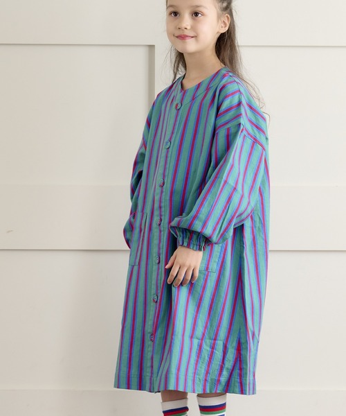 HOGAN RANCH WEAR(ホーガンランチウエア)の「ソウガラネルシャツワンピース(90~150cm)(ワンピース・キッズ・グリーン/マルチ/オレンジ・130/140/150/90/100/110/120)」の13枚目の写真