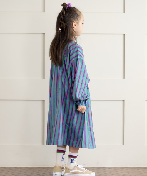 HOGAN RANCH WEAR(ホーガンランチウエア)の「ソウガラネルシャツワンピース(90~150cm)(ワンピース・キッズ・グリーン/マルチ/オレンジ・130/140/150/90/100/110/120)」の16枚目の写真