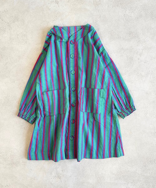 HOGAN RANCH WEAR(ホーガンランチウエア)の「ソウガラネルシャツワンピース(90~150cm)(ワンピース・キッズ・グリーン/マルチ/オレンジ・130/140/150/90/100/110/120)」の5枚目の写真