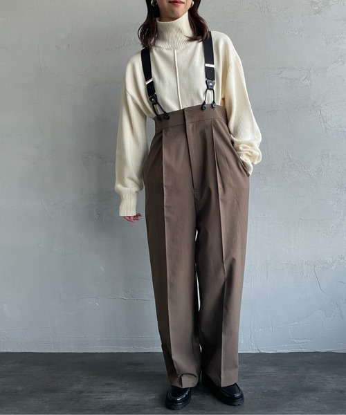 JF Ready Made（ジェイエフレディメイド）の「[Jf Ready Made/ジェイエフレディメイド] 袖編地切り替え ハイネックニット（ニット/セーター・レディース・グレー/アイボリー/レッド/ブラック/ネイビー・F）」の19枚目の写真