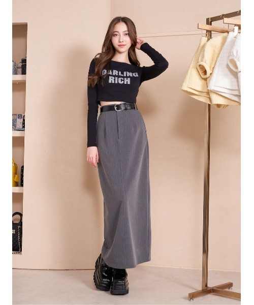 Darich（ダーリッチ）の「デコラティブクロップドロングTシャツ（Tシャツ/カットソー・レディース・ホワイト/ベージュ/ブラック・FREE）」の7枚目の写真