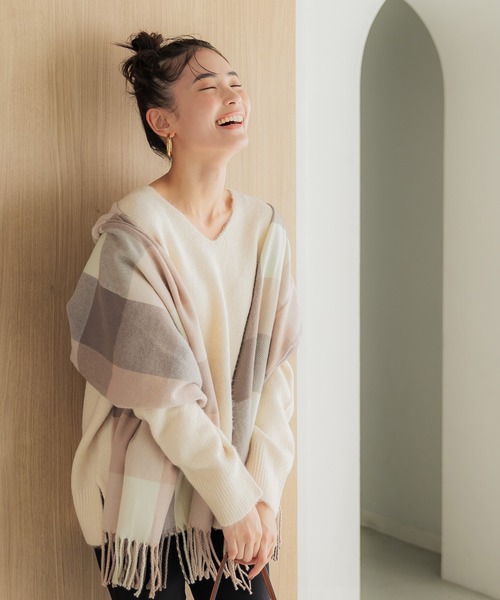 coca(coca)(コカ)の「【WEB限定セール】チェック柄マフラー(マフラー・レディース・A/B/D/C・ONE SIZE)」の2枚目の写真