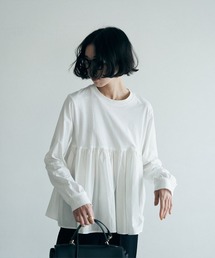 marjour（マージュール）の「OTONA SWITCHING PEPLUM TEE（Tシャツ/カットソー・レディース）」
