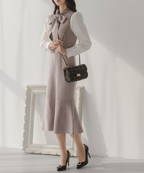 Julia Boutique（ジュリアブティック）の「ツイードデザインチェーンショルダーミニバッグ/23609（ショルダーバッグ・レディース・ホワイト/ブラック・ONE）」の7枚目の写真