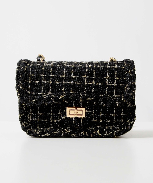 Julia Boutique（ジュリアブティック）の「ツイードデザインチェーンショルダーミニバッグ/23609（ショルダーバッグ・レディース・ホワイト/ブラック・ONE）」の11枚目の写真
