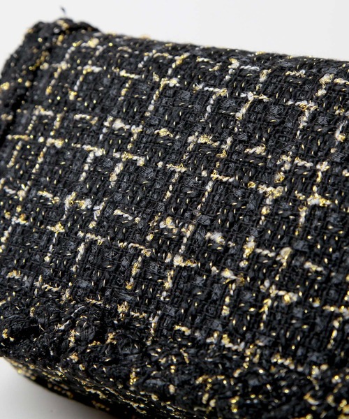 Julia Boutique（ジュリアブティック）の「ツイードデザインチェーンショルダーミニバッグ/23609（ショルダーバッグ・レディース・ホワイト/ブラック・ONE）」の14枚目の写真