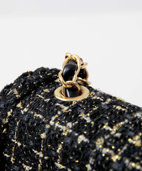 Julia Boutique（ジュリアブティック）の「ツイードデザインチェーンショルダーミニバッグ/23609（ショルダーバッグ・レディース・ホワイト/ブラック・ONE）」の16枚目の写真