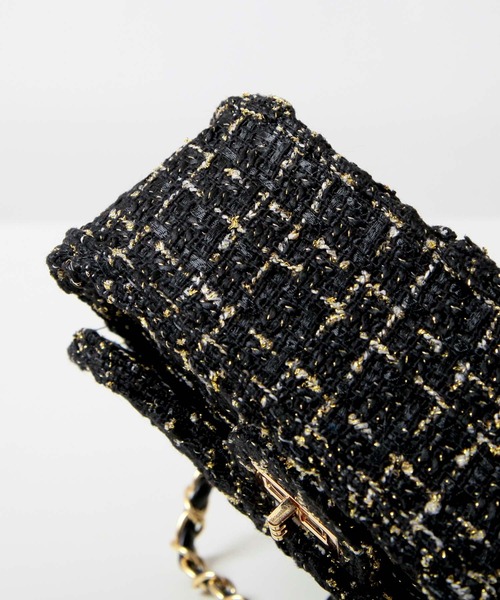 Julia Boutique（ジュリアブティック）の「ツイードデザインチェーンショルダーミニバッグ/23609（ショルダーバッグ・レディース・ホワイト/ブラック・ONE）」の17枚目の写真