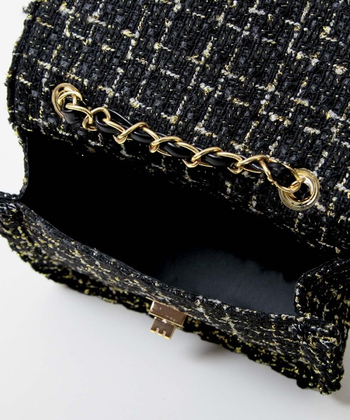 Julia Boutique（ジュリアブティック）の「ツイードデザインチェーンショルダーミニバッグ/23609（ショルダーバッグ・レディース・ホワイト/ブラック・ONE）」の18枚目の写真