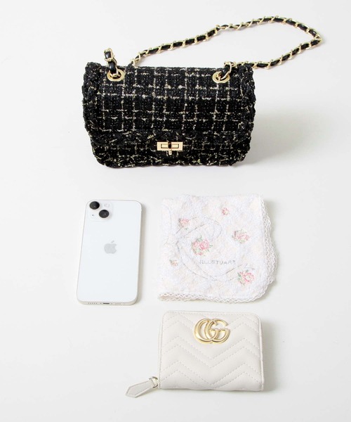 Julia Boutique（ジュリアブティック）の「ツイードデザインチェーンショルダーミニバッグ/23609（ショルダーバッグ・レディース・ホワイト/ブラック・ONE）」の20枚目の写真