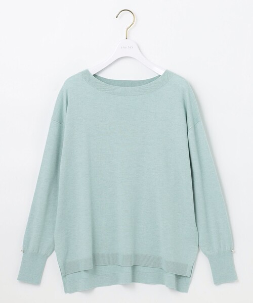 ANY SIS(エニィスィス)の「【洗える】カシミヤブレンド ニット(ニット/セーター・レディース・レッド系/ピンク系/ライトグレー系/ブラック系/ライトグリーン系・2)」の1枚目の写真