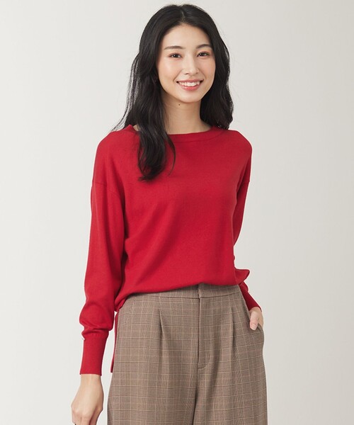 ANY SIS(エニィスィス)の「【洗える】カシミヤブレンド ニット(ニット/セーター・レディース・レッド系/ピンク系/ライトグレー系/ブラック系/ライトグリーン系・2)」の5枚目の写真