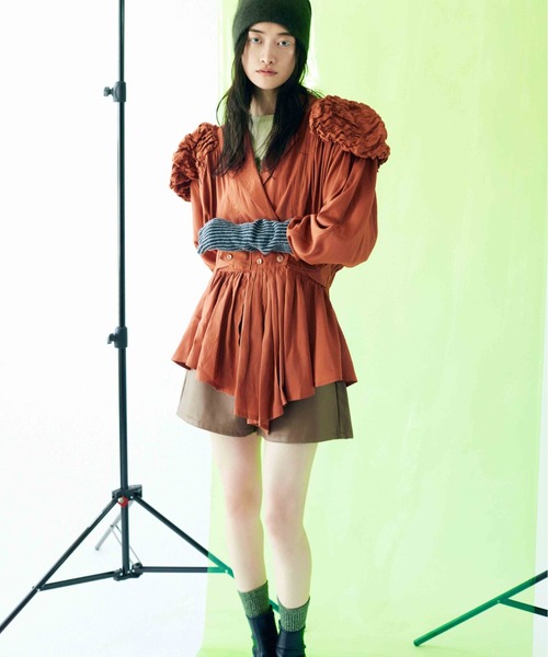 CONTROL FREAK / CTFK(コントロールフリーク)の「CONTROL FREAK(コントロールフリーク)ツートンリブアームウォーマー(アームカバー・レディース・グレー/アイボリー/ブルー・FREE)」の4枚目の写真