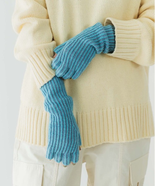 CONTROL FREAK / CTFK(コントロールフリーク)の「CONTROL FREAK(コントロールフリーク)ツートンリブアームウォーマー(アームカバー・レディース・グレー/アイボリー/ブルー・FREE)」の14枚目の写真