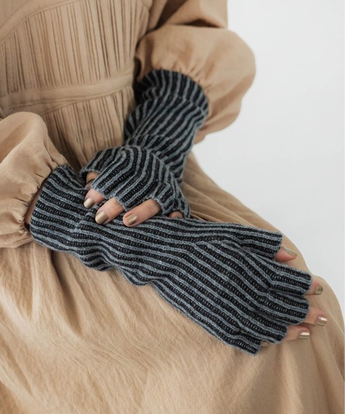 CONTROL FREAK / CTFK(コントロールフリーク)の「CONTROL FREAK(コントロールフリーク)ツートンリブアームウォーマー(アームカバー・レディース・グレー/アイボリー/ブルー・FREE)」の21枚目の写真