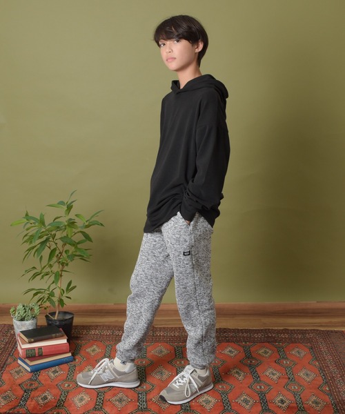 GLAZOS(グラソス)の「【あったか】ニットフリース・ジョガーパンツ(その他パンツ・キッズ・ブラック/グレー/ネイビー・150cm/160cm/170cm/140cm)」の8枚目の写真