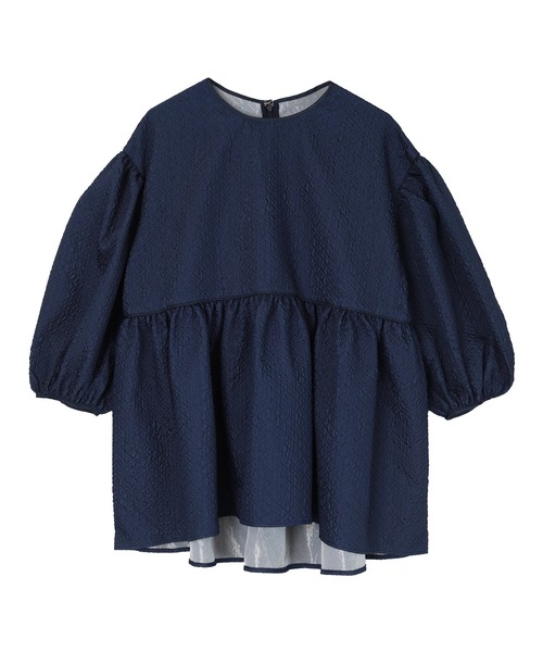 UR'S（ユアーズ）の「ふくれジャガードパイピングトップス（Tシャツ/カットソー・レディース・ブルー系その他/ホワイト/ブラック・S/L/M）」の14枚目の写真
