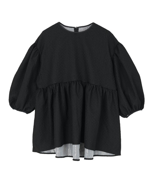 UR'S（ユアーズ）の「ふくれジャガードパイピングトップス（Tシャツ/カットソー・レディース・ブルー系その他/ホワイト/ブラック・S/L/M）」の13枚目の写真