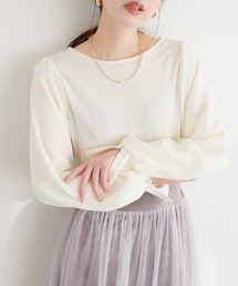 袖シフォンお上品ニット