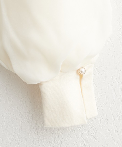 natural couture(ナチュラルクチュール)の「袖シフォンお上品ニット(ニット/セーター・レディース・オフホワイト/パープル/グレー系その他/ブラック・FREE)」の21枚目の写真