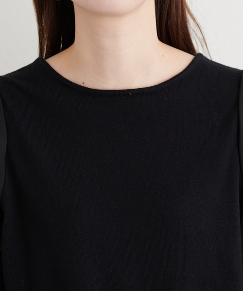 natural couture(ナチュラルクチュール)の「袖シフォンお上品ニット(ニット/セーター・レディース・オフホワイト/パープル/グレー系その他/ブラック・FREE)」の20枚目の写真