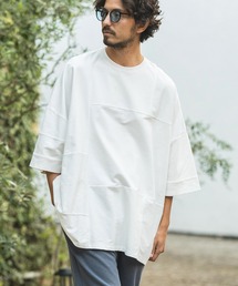 CAMBIO（カンビオ）の「mt8751- Mini URAKE Patchwork Design Big Tee Tシャツ（Tシャツ/カットソー・メンズ）」