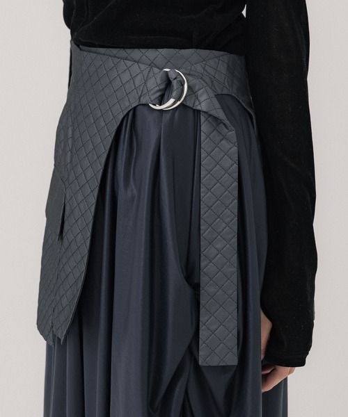 PUBLIC TOKYO フェアウェザーサーキュラースカート ロングサーキュラースカート シャンタン パープル J2716pu