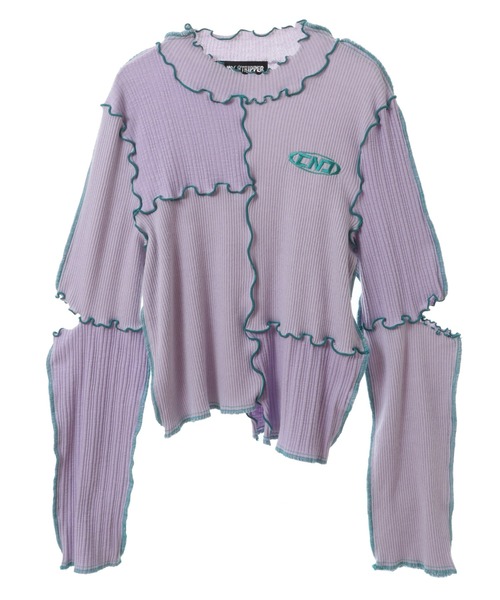 Candy Stripper(キャンディストリッパー)の「CND SWITCHED RIB トップス(その他トップス・レディース・ヘザーグレー/ラベンダー/ブルー・2)」の3枚目の写真