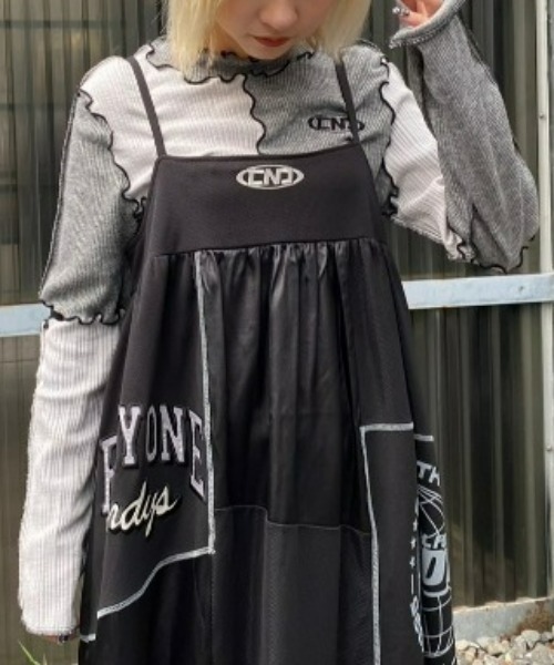 Candy Stripper(キャンディストリッパー)の「CND SWITCHED RIB トップス(その他トップス・レディース・ヘザーグレー/ラベンダー/ブルー・2)」の1枚目の写真