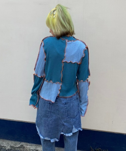 Candy Stripper(キャンディストリッパー)の「CND SWITCHED RIB トップス(その他トップス・レディース・ヘザーグレー/ラベンダー/ブルー・2)」の16枚目の写真