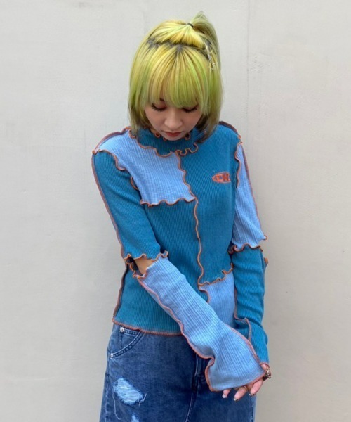 Candy Stripper(キャンディストリッパー)の「CND SWITCHED RIB トップス(その他トップス・レディース・ヘザーグレー/ラベンダー/ブルー・2)」の20枚目の写真