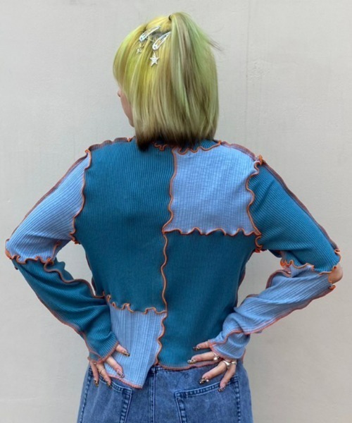 Candy Stripper(キャンディストリッパー)の「CND SWITCHED RIB トップス(その他トップス・レディース・ヘザーグレー/ラベンダー/ブルー・2)」の15枚目の写真