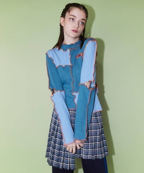 Candy Stripper(キャンディストリッパー)の「CND SWITCHED RIB トップス(その他トップス・レディース・ヘザーグレー/ラベンダー/ブルー・2)」の9枚目の写真