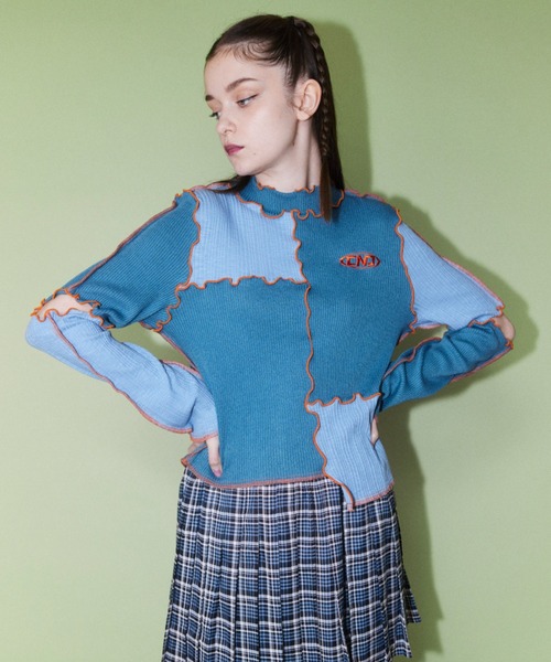 Candy Stripper(キャンディストリッパー)の「CND SWITCHED RIB トップス(その他トップス・レディース・ヘザーグレー/ラベンダー/ブルー・2)」の5枚目の写真