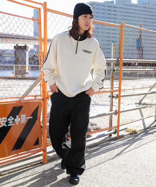 WEGO（ウィゴー）の「WEGO/ヘビーウエイトラインスリーブプルオーバー（スウェット・メンズ・杢グレー/オフホワイト/ブラック・LARGE/MEDIUM）」の16枚目の写真