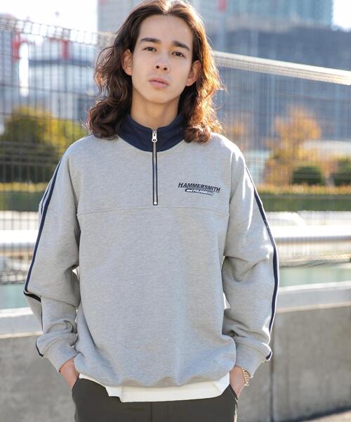 WEGO（ウィゴー）の「WEGO/ヘビーウエイトラインスリーブプルオーバー（スウェット・メンズ・杢グレー/オフホワイト/ブラック・LARGE/MEDIUM）」の21枚目の写真